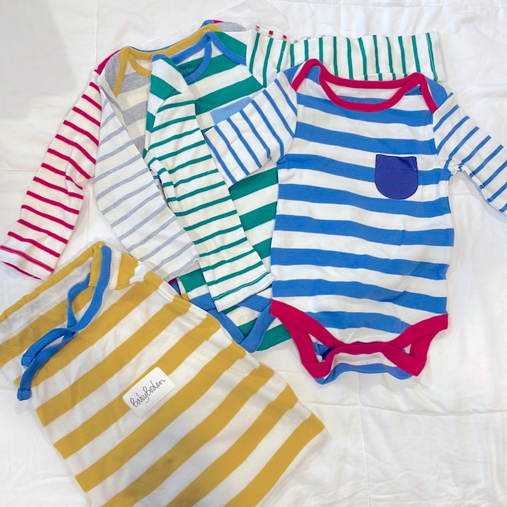 New Baby Boden bodysuit set of 4
